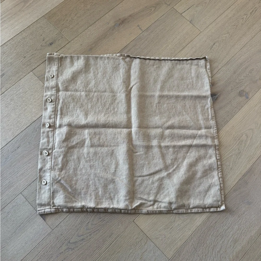 Matteo Los Angeles European Linen Pillow Shams Beige/light brown (Set- 2 Shams)